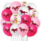 Pferd Thema Luftballons, 40 Stück 12 Zoll Latex Ballons, Western Cowgirl Partydeko, Luftballons Rosa Konfetti, für Kinder Party Geburtstag Mottoparty Dekoration