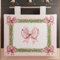PETTI Artigiani Italiani - Copriforno Natalizio, Copriforno Cucina Natalizio, Copri Forno 40x50 cm, Copriforno Fiocco Rosa Piume, 100% Made in Itay