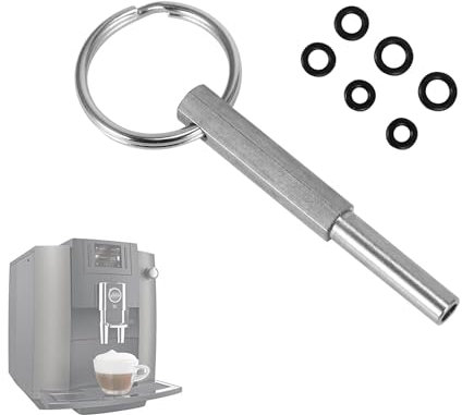 Llave Para Sacar Cabeza Oval, Ovalada Broca Llave, Llave De Punta Ovalada, Reparación Herramientas De Seguridad Cafeteras Con 6 Anillos De Goma, Una Llave para Sacar los Tornillos de Cabeza Oval