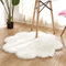 YUGWNN Weiß Lammfell Teppich Flausch Fell füR Couch,Waschbar Fell füR Sessel Stuhl Decke,BlüTendurchmesser 100cm/39,3in
