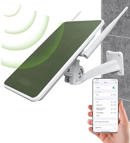 Enrutador 4G solar al aire libre inalámbrico con ranura SIM, repetidor WiFi, enrutador de 2 antenas externas para todos los dispositivos Wi-FI, IP66 impermeable