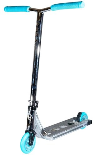 CORE Stunt-Scooter Trick Tret Roller 110mm Rollen I ABEC 9 I für Anfänger & Profi I Ab 5 Jahren I 78cm-95cm Höhe I + Fantic26 Sticker (Park CL1 Mini H=75 Chrome/Teal)