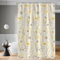 Lerores Duschvorhang 180x200 cm Huanghua Gras, Beschwerter Saum Antischimmel Textil, Wasserabweisend, Waschbar Polyester Badevorhänge mit Ösen und 12 Duschvorhangringe für Badezimmer, Badewanne