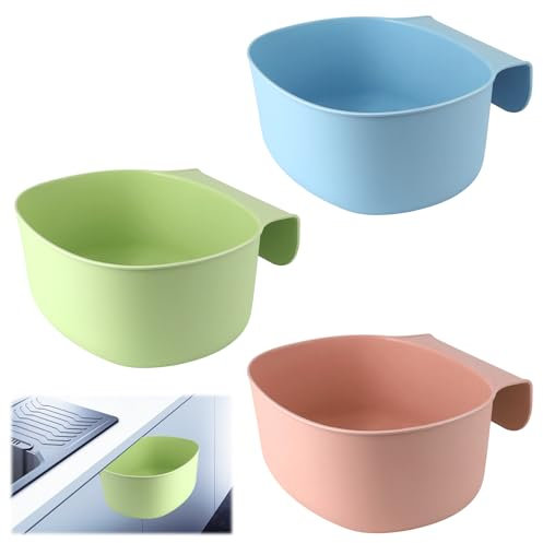 Funtery 3 Stück Auffangschale für Küchenabfälle, Küchenschrank Tür Hängende Abfallbehälter Wickeltisch Organizer zum Aufhängen Waschschüssel Baby für Wickeltisch für die Lagerung von Küchenabfällen