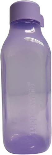 Tupperware to Go Eco 1,0 Liter Drehverschluss Trinkflasche EcoEasy für Kohlensäure 1000ml (flieder Quader)
