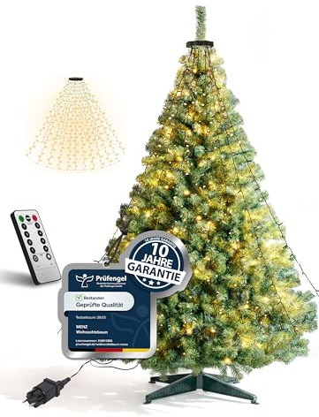 Künstlicher Weihnachtsbaum 150 cm, Grün – Pflegeleicht Preiswert Festlich – Tannenbaum künstlich von Menz