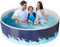 Piscina para perros, plegable para perros grandes, 150 x 48 cm, piscina infantil, piscina plegable, piscina antideslizante para mascotas y niños