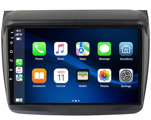 ADDUE For Car Gps Radio Android 14 9 Inch Touchscreen Radio for Mitsubishi L200 2008-2016,with Bluetooth USB Wifi Support SWC 1080P TV,with Car Stereo AND Backup Camera,B 4 Core Wifi 1G+32G