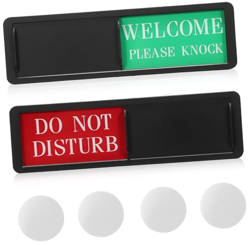 2 Stück Bitte nicht Stören Acryl Türschild Abs Schiebedesign | Klar Beschriftet, Formstabil und Leicht Anzubringen, für Hotels und Zuhause