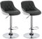 WOLTU Barhocker 2er Set, Hocker mit Lehne, höhenverstellbar drehbar, gepolsterter Kunstledersitz, rutschfestes Metallfuß, für Küche Hausbar, Grau + Weiß, BH30grw-2