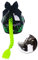 3T-SISTER Helm Haar Helm Pigtails Gradient Ramp Helm Zöpfe Pferdeschwanz mit Saugnapf mit Bowknot für Motorrad Fahrrad 1PCS 24inch-Ombre Schwarz bis Grün