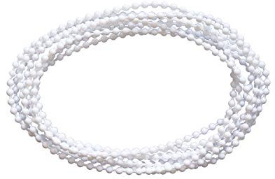 Cadena para Estores enrollables - Blanca - Anillo Cadena 4,5x6 300 cm