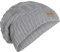 Knit Factory - Bobby Mütze - Strickmütze für Damen und Herren - Slouch Beanie mit Wolle - Hochwertige Qualität - Grau