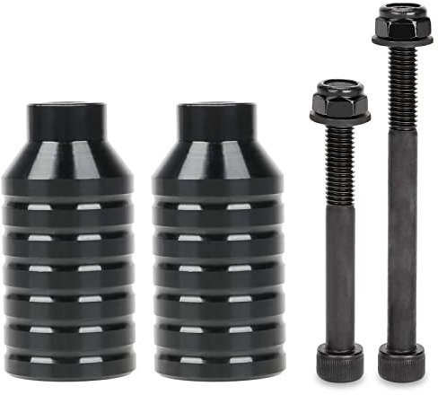 Scooter pegs - 2 pieces pro stunt scooter pegs, rainbow schward with 12.9 step axle and mounting nut, aluminium PRO-scooter PEG, 5050s grinds