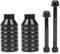Scooter pegs - 2 stück Pro Stunt Scooter Pegs Rainbow Schward mit 12.9 Stufe Achse und Befestigungsmutter | Aluminium PRO-Roller-PEG | 5050s Grinds (Black)