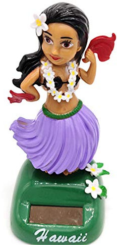 Baitang Figurine Solaire Dansante, Danseuse Hawaienne Voiture Qui Bouge, Jouet Voiture Solaire Balançoire Poupée Hawaiian Fille Danse Jouet, Figurine Hawaïenne Voiture Décoration De Voiture Solaire
