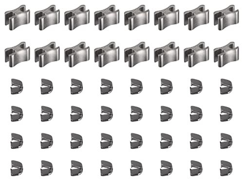 sourcing map 10 Stück Messing Reißverschluss Reparatur Set SchieberErsatz U-Form obere Stopper & H-Form untere Stopper Reißverschlüsse Ersatz für Taschen Mäntel Jacken #5 metallisches Schwarz