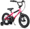 AVASTA 16 Inch Little Kids Bike für über 4 Jahre alte Jungen Mädchen Jugend BMX Style Fahrrad mit Stützrädern Coaster & hinten V-Bremse, Rosa