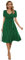 HEYPORK Damen Frühling Sommer Kleider Bequem Lässig Kleid Mode Elegant Röcke Frauen Rundhals Kurze Ärmel Schlanker Saum Spleißen Kuchen Kleid Freizeitkleider(Grün, 2XL)