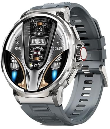 2024 V69 1.85 Inch HD Bluetooth Call Smart Watch Men Women Sports Fitness Heart Monitor 710mAh Smartwatch For Android iOS Phone (silver)