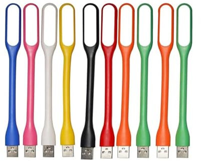 Dolaso 10 PCS Flexible USB LED Light Lamp, Mini Portable Night,Reading Lamp, Rechargeable Night Small for Laptop Computer Keyboard and Other Devices with Adjust Angle