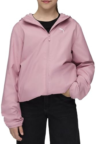 PUMA Unisex Kinder Fleece Lined Windbreaker Mantel, Poised Pink, 176 EU