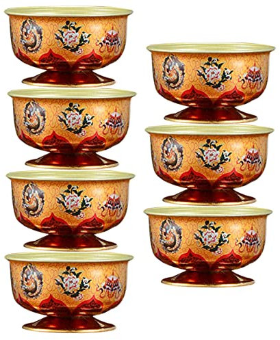 MAGICLULU 7pièces Bol Offrande Pour Eau Récipient De Culte Bouddhiste Coupe Sacrée Décorative Pour Temple Bol Eau Pour Offrandes Accessoire De Culte Bouddhiste Pour Rituels Religieux