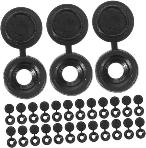 ULTECHNOVO 1 Satz Selbstschneidender Schraubverschluss Ecke Gleiten Deck Schraubenkappen Bausatz Aufhänger Led-streifenlichter Überwurfmutter Schnappkappen Hartholz Draht Plastik Black 100st