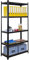 Berlinlodge Wohnregal Ragnar, HxBxT 180x90x40cm, Fachlast 100kg, Vintagebraun-Schwarz, Bücherregal, Standregal, Büroregal für Wohnzimmer, Schlafzimmer, Arbeitszimmer
