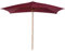 Outsunny Sombrilla de Jardín 2x3x2,5 m Parasol de Jardín de Madera con Techo de Ventilación y Manivela Impermeable para Terraza Balcón Exterior Rojo Vino