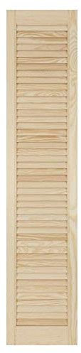Porte Louvre en bois de pin – aération ouverte – prête à peindre – porte d'armoire, de placard à lattes – différentes tailles - 1406 mm x 294 mm (H x l)