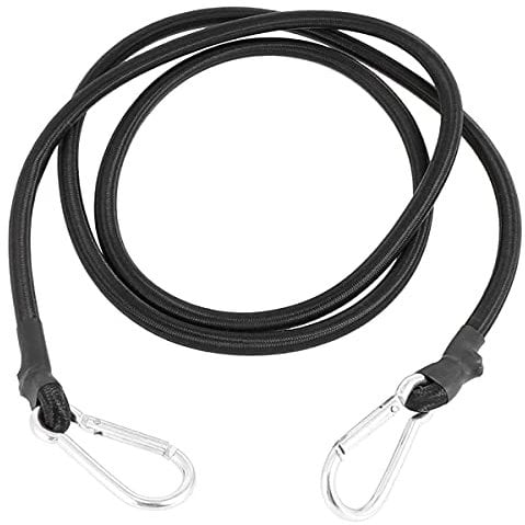 DRERIO 2m Pulpos Elasticos con Mosquetón Gomas Elásticas con Gancho Largo Cuerdas Elásticas con Ganchos Extremadamente Resistentes Cuerdas Elásticas para Maletas, Baca