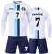 LAIFU Personalised Football Kit for Boys/Girls/Men/Women Kids Football shirt&short with Name Number Team and Logo (longsleeve white)