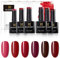 BLUESKY Gelnagellack Set | 5/6 UV Lacke zum Preis von 4/5 | Gel-Nagellack für glänzende und schöne Nägel | langer Halt von bis zu 3 Wochen (BLUESKY Ruby Red 6er Set)