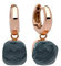 Qudo Firenze Creolen rosegold Edelstahl beschichtet (london blue)