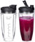 Replacement 24oz Blender Cup For Ninja BN401 BN751 BN801 BN800 BL450 BL456 BL480 Foodi SS401 SS101 TWISTi SS151 SS351 Cups Nutri Ninja Auto IQ Parts Lids Upgraded (2 Pack)