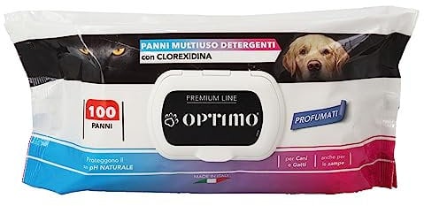 Setablu 40 Pieces Chlorhexidine Wipes for Grooming Dogs and Cats, Cleansing Wipes Sanitizing and Deodorants for Hair Cleaning