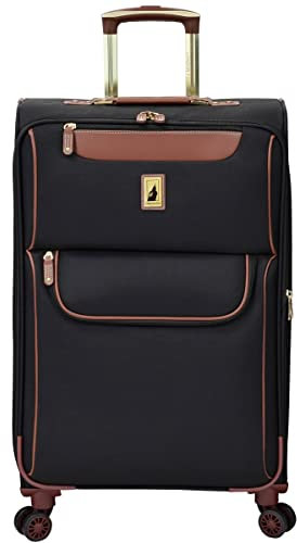 LONDON FOG Westminster Erweiterbarer Spinner, 63,5 cm, Schwarz, 25-Inch, Westminster Spinner, erweiterbar, 63,5 cm