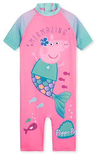 Peppa Pig Costume Piscina Bambina Costume Intero 2-6 Anni Costume Bambina Mare Nuoto Spiaggia Costume Nuoto Bambina Costumi Bagno Interi Muta (Rosa, 3-4 Anni)