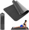 BAKAJI Tappetino Yoga in TPE Ecologioco Doppio Strato Antiscivolo Alta Densità Materassino Tappeto Allenamento Fitness Aerobica Palestra Ginnastica Dimensione 180 x 61 cm con Custodia (Nero/Grigio)