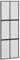 vidaXL Sliding Door - Black Aluminium Frame and Tempered Glass, 90x205 cm Size, Modern & Minimalist Design, Enhanced Privacy for Home and Office.