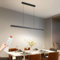 Mikeru LED Pendelleuchte esszimmer, 32W Pendelleuchte esstisch schwarz, Lineare Hängelampe küche Dimmbar mit Fernbedienung, 10%-100% Einstellung der Farbtemperatur, Esszimmerlampe, Lang 80cm