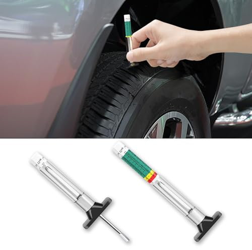 deemars Spessore del Battistrada del Pneumatico, Battistrada a Pneumatici Professionali in 32nds, Strumento di Misura Accurato per Misurare la Profondità del Pneumatico Universale per le Automobili