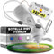 Botella Pipi Perros 320 ml Blanca – Accesorio Portátil para Limpiar el Pipí de tu Perro – Botella de Agua con Mosquetón y Cuerda Ajustable – Silicona Reutilizable – Marca Española Ideal