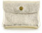 Double Tree - Mini Porte-Monnaie Femme en Cuir Véritable Irisé - Petit Portefeuille Brillant à Rabat Format Enveloppe Élégant - Léger et Pratique - Doré