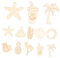 DIYEAH 40St Holzscheiben selber machen Einrichtung des Strandbadezimmers Flamingo Strandtuch Küsten sommerdeko home decor Graffiti-Holzverzierungen leere Holzausschnitte Wiederverwendbar