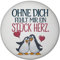 Ohne Dich fehlt EIN Stück Herz Magnet mit Pinguinen Herzmagnet - lustiger Spruch, ideal als Kühlschrank- oder Büromagnet