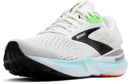 Brooks Herren Adrenaline Gts 24 Sneaker, White/Gecko/Atomizer, 44 EU