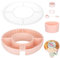 Hejo Tazón de Merienda Compatible para Stanley Cup 40oz, Bandeja de Bocadillos de Silicona con Tapa, Tazón de Bocadillos con Tapones para Derrames, Bandeja para Accesorios para Stanley (Rosa)
