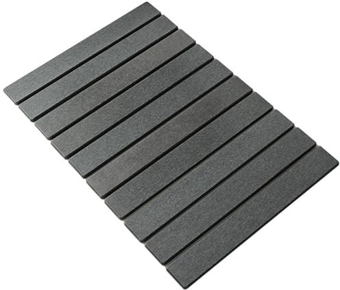 Toguma Foldable Large Stone Dish Drying Mat Counter Quick Dry Diatomaceous Earth Mat for Kitchen Dishes Bottles Cups, Match Any Countertop (Gray)